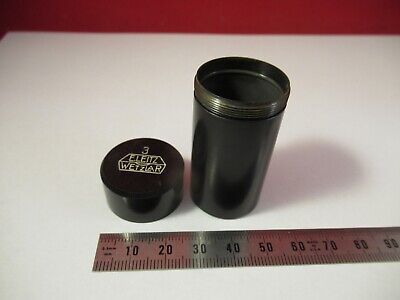 LEITZ GERMANY EMPTY OBJECTIVE CONTAINER # 3 MICROSCOPE PART AS PICTURED &8-B-56