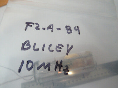Rare Quartz Crystal Resonator Frequency 10 MHz Bliley Electric Co. Bg Glass Package