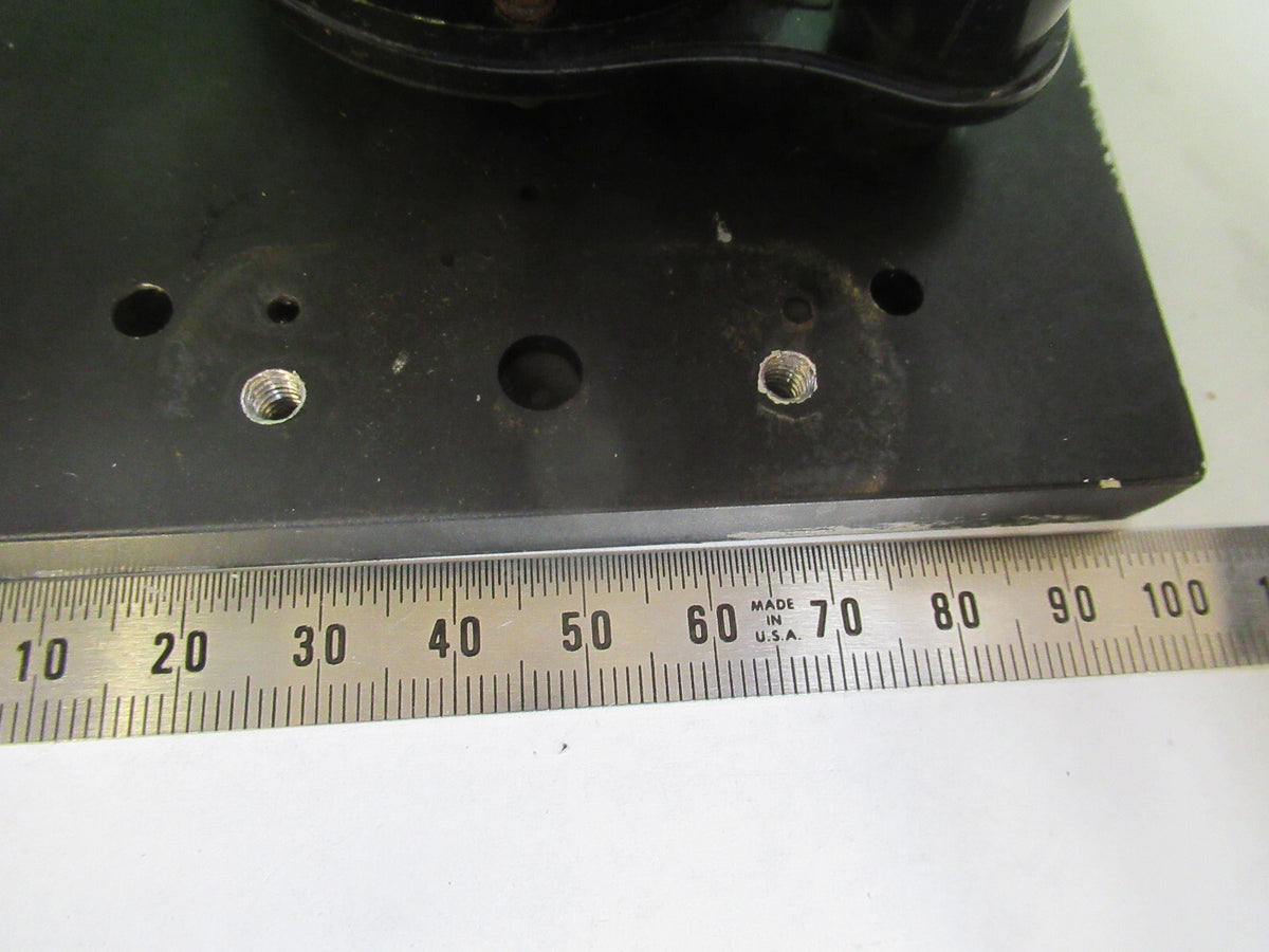 ANTIQUE BAUSCH LOMB STAGE TABLE + HOLDER MICROSCOPE PART AS PICTURED Z1-A-174
