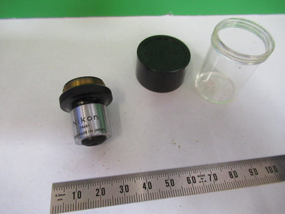 NIKON JAPAN OBJECTIVE  4X LENS OPTICS MICROSCOPE PART AS PICTURED &G2-A-101