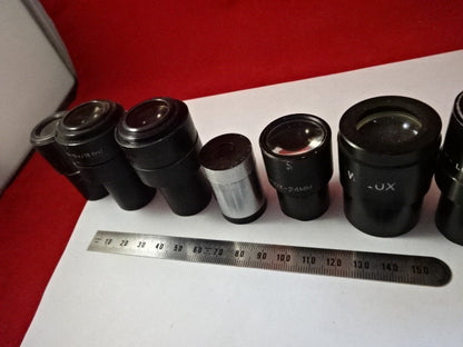FÜR TEILE LOS 7 EA OKULARE LEITZ + AO MIKROSKOPTEIL OPTIK WIE BESEHEN &amp;U7-B-41