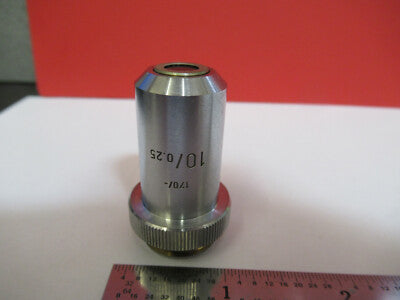 LEITZ GERMANY 10X /170mm OBJECTIVE OPTICS MICROSCOPE PART AS PICTURED &B6-A-09