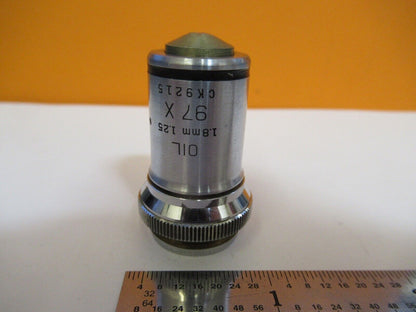 BAUSCH LOMB 97X 1.8mm OBJECTIVE LENS OPTICS MICROSCOPE PART as pictured &A2-A-34