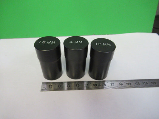 LOT 3ea AO EMPTY BRASS OBJECTIVE CANISTER MICROSCOPE PART AS PICTURED #R1-A-76