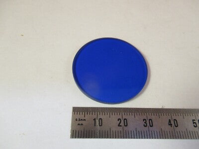 OPTICAL GLASS FILTER BLUE COMPOUNDED OPTICS AS PICTURED &8-A-96A