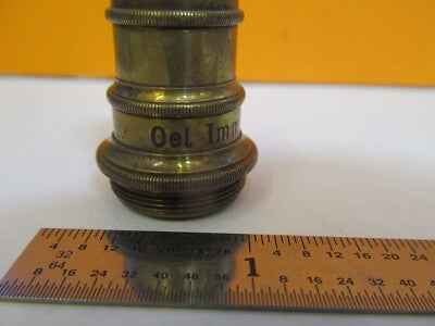 Antique Brass Ernst Leitz 1/12 Objective Microscope Part