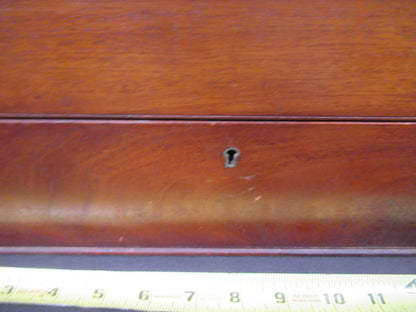 ANTIQUE WOOD CABINET EMPTY HENRY CROUCH UK MICROSCOPE PART ta-5