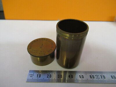 EMPTY BRASS BAUSCH LOMB CAN 1/6 OBJECTIVE MICROSCOPE PART AS PICTURED &A2-FT-75