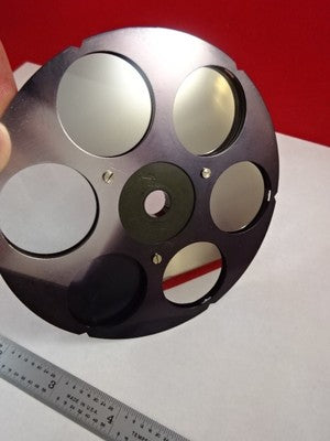 MICROSCOPE POLYVAR REICHERT LEICA FILTER MIRROR WHEEL OPTICS AS IS B#C5-H-10