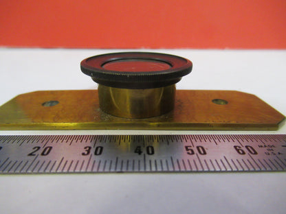 ANTIQUE BRASS COMPRESSORIUM STAGE LONDON MICROSCOPE PART AS PICTURED F8-A-24
