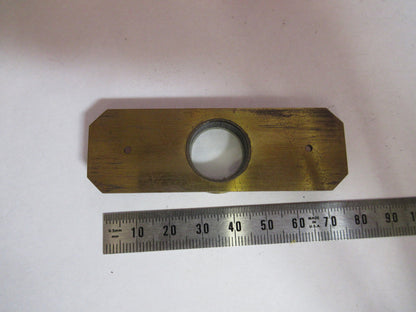 ANTIQUE BRASS COMPRESSORIUM STAGE LONDON MICROSCOPE PART AS PICTURED F8-A-44
