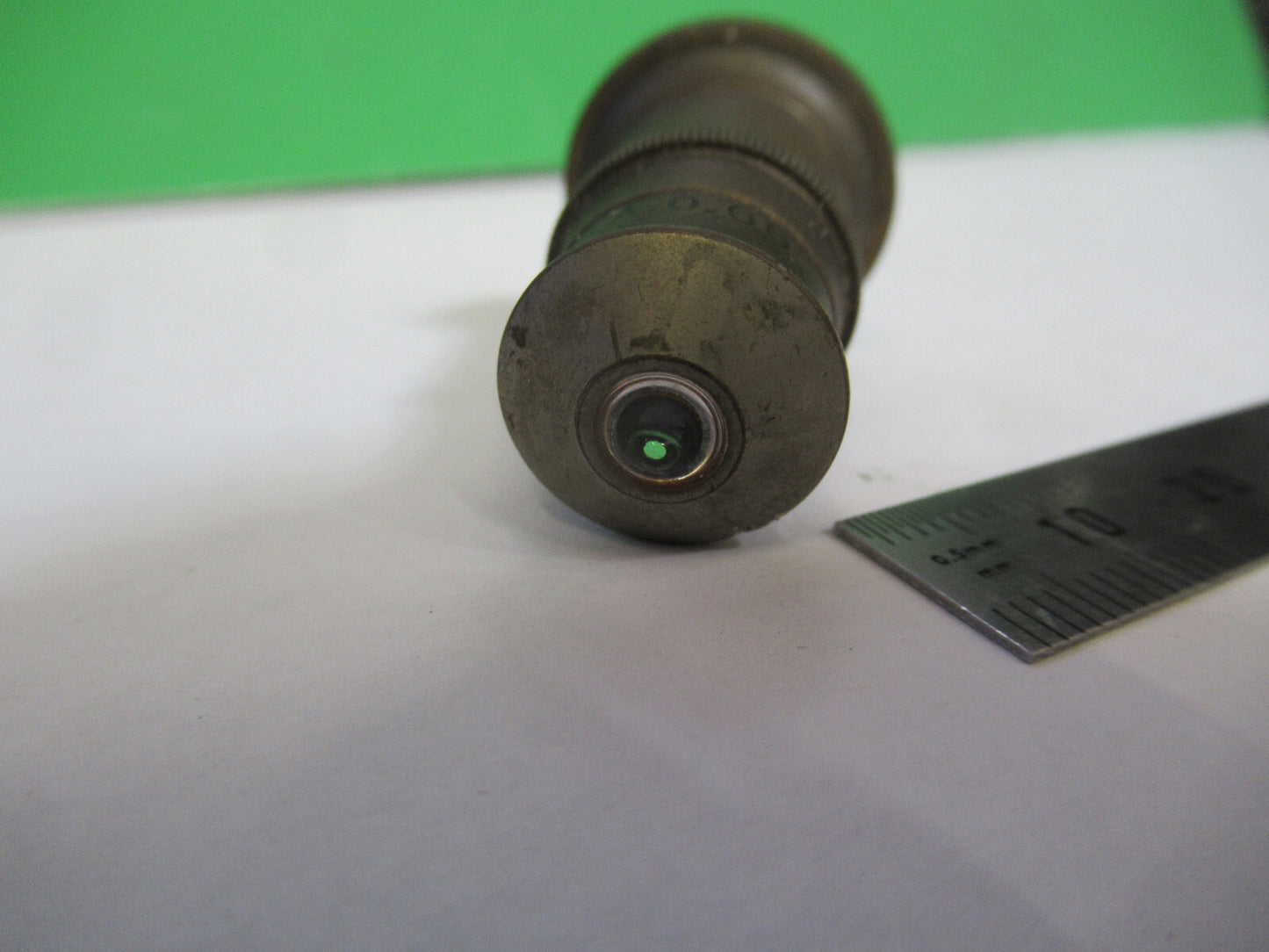 RUSTY ANTIQUE BRASS SPENCER OBJECTIVE MICROSCOPE PART AS PICTURED &H9-A-45