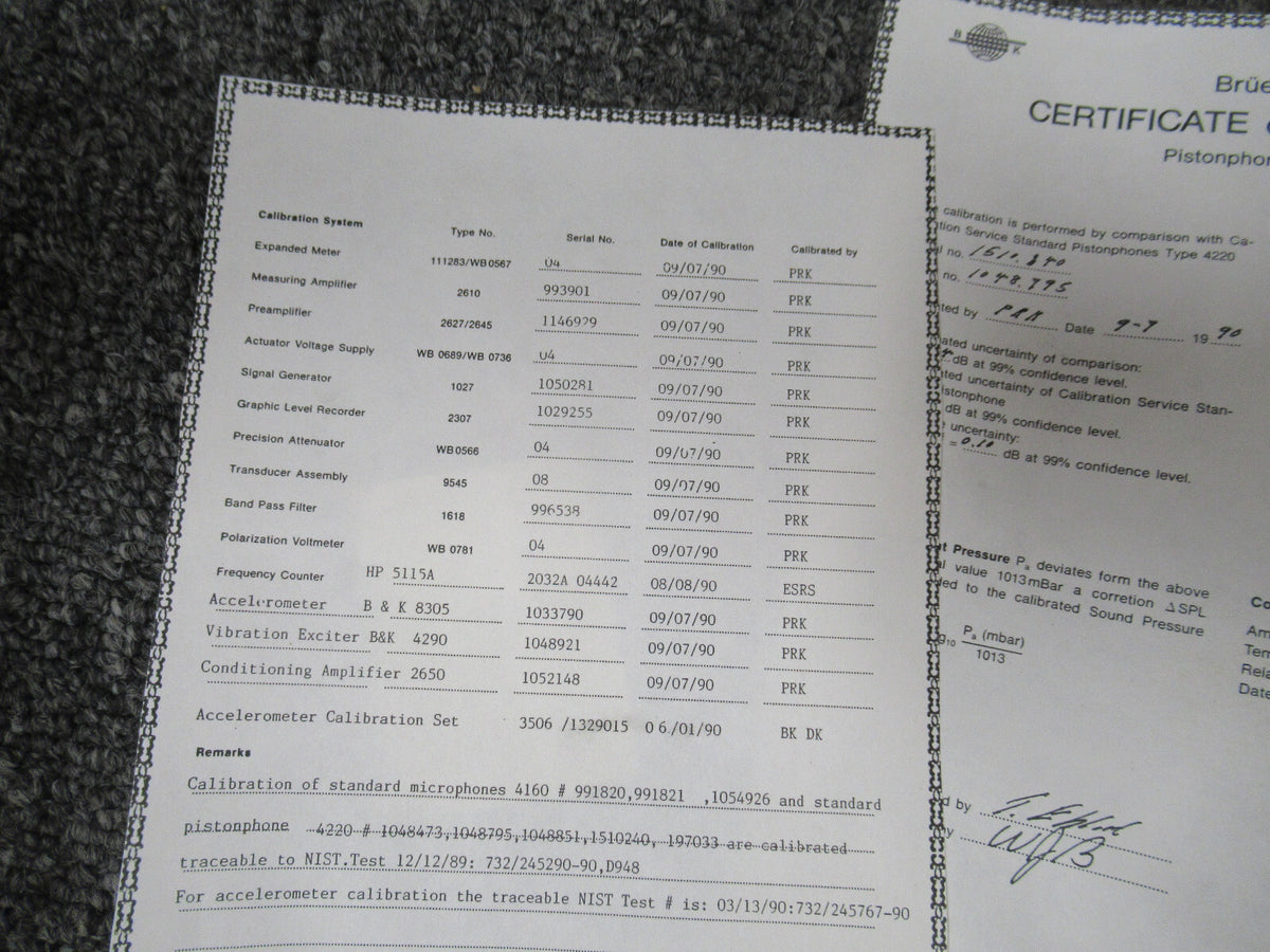 BRUEL KJAER 4220 PISTONPHONE MICROPHONE PRESSURE CALIBRATION AS PICTURED #LOB