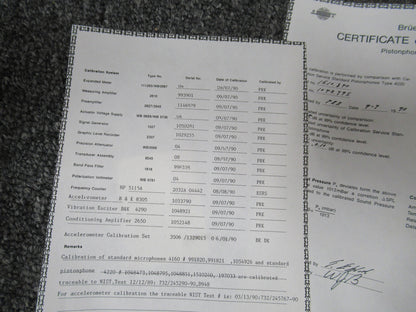 BRUEL KJAER 4220 PISTONPHONE MICROPHONE PRESSURE CALIBRATION AS PICTURED #LOB