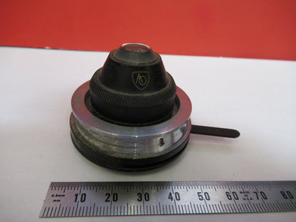 AO SPENCER ANTIQUE CONDENSER + IRIS OPTICS MICROSCOPE PART AS PICTURED T7-A-27