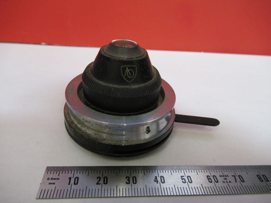 AO SPENCER ANTIQUE CONDENSER + IRIS OPTICS MICROSCOPE PART AS PICTURED T7-A-27