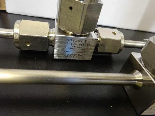 FOR PARTS SWAGELOK ASSEMBLY VALVE marked bad FITTINGS OK SOLD AS IS #TB-3