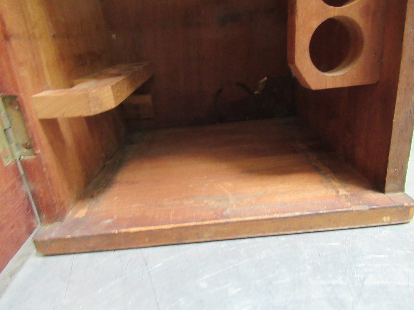 ANTIQUE WOOD CONTAINER EMPTY CROUCH LONDON SCOPE MICROSCOPE PART AS PICTURED TA5