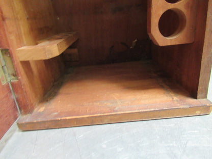 ANTIQUE WOOD CONTAINER EMPTY CROUCH LONDON SCOPE MICROSCOPE PART AS PICTURED TA5