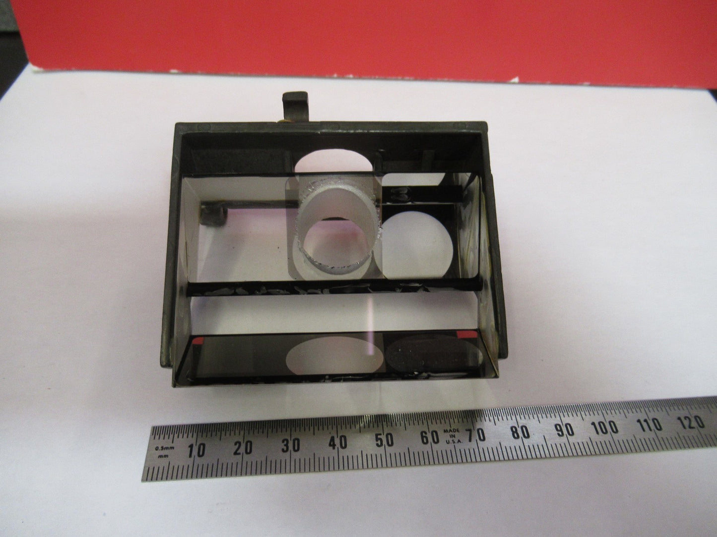 LEICA LEITZ GERMANY DMRB CUSTOM HEAD PRISM MICROSCOPE PART AS PICTURED T8-B-05