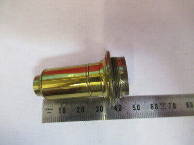 ANTIQUE BRASS LENS OPTICS OBJECTIVE MICROSCOPE PART LONDON AS PICTURED &87-FT-41