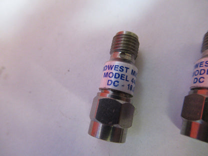 MIDWEST MICROWAVE MODEL DC-18 GHz RF ATTENUATOR FREQUENCY AS PICTURED 6V-FT-73