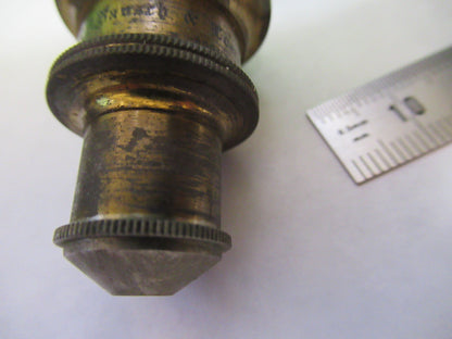 ANTIQUE BAUSCH LOMB BRASS OBJECTIVE 1/6 MICROSCOPE PART AS PICTURED S7-A-33