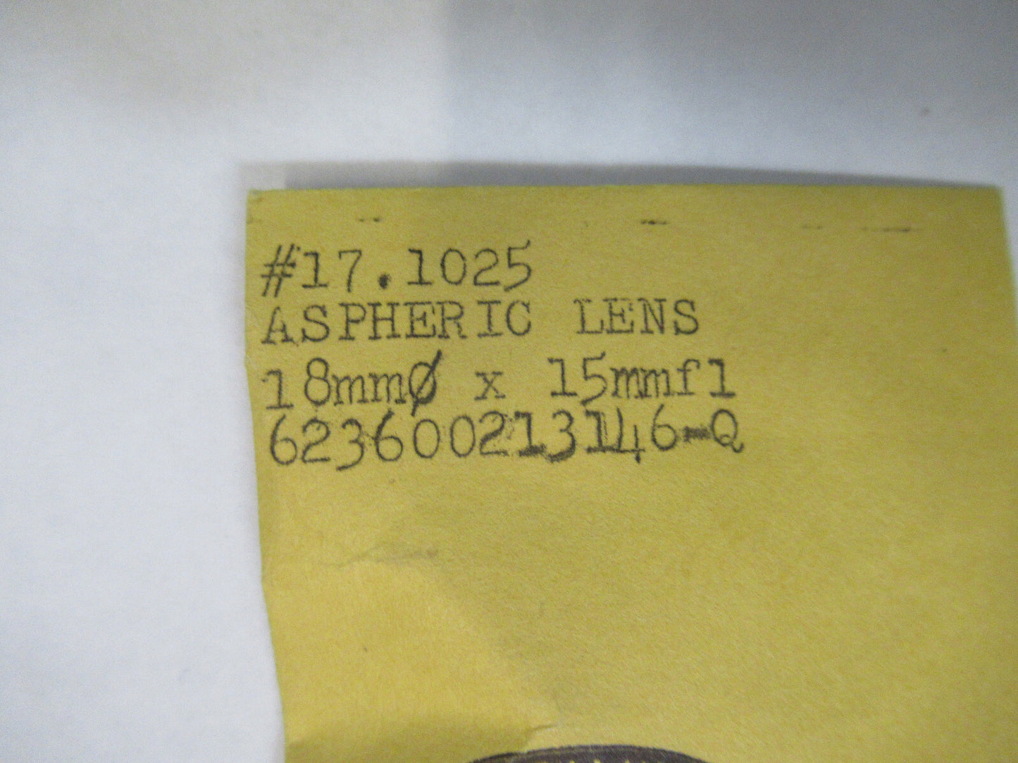 Optical Aspheric 18mm Diameter Fl 15MM Rolyn Lens optics