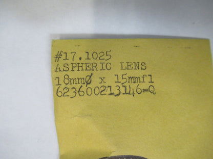 Optical Aspheric 18mm Diameter Fl 15MM Rolyn Lens optics