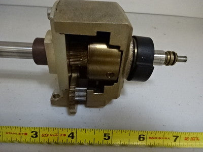 MICROSCOPE PART POLYVAR REICHERT LEICA STAGE MICROMETER ASSEMBLY AS IS #AL-04