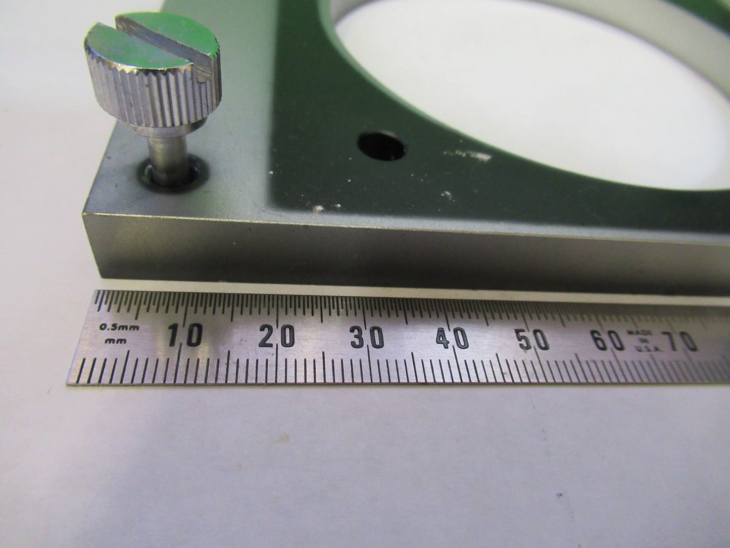 MITUTOYO JAPAN ADAPTER STAGE MICROSCOPE PART AS PICTURED T2-A-43