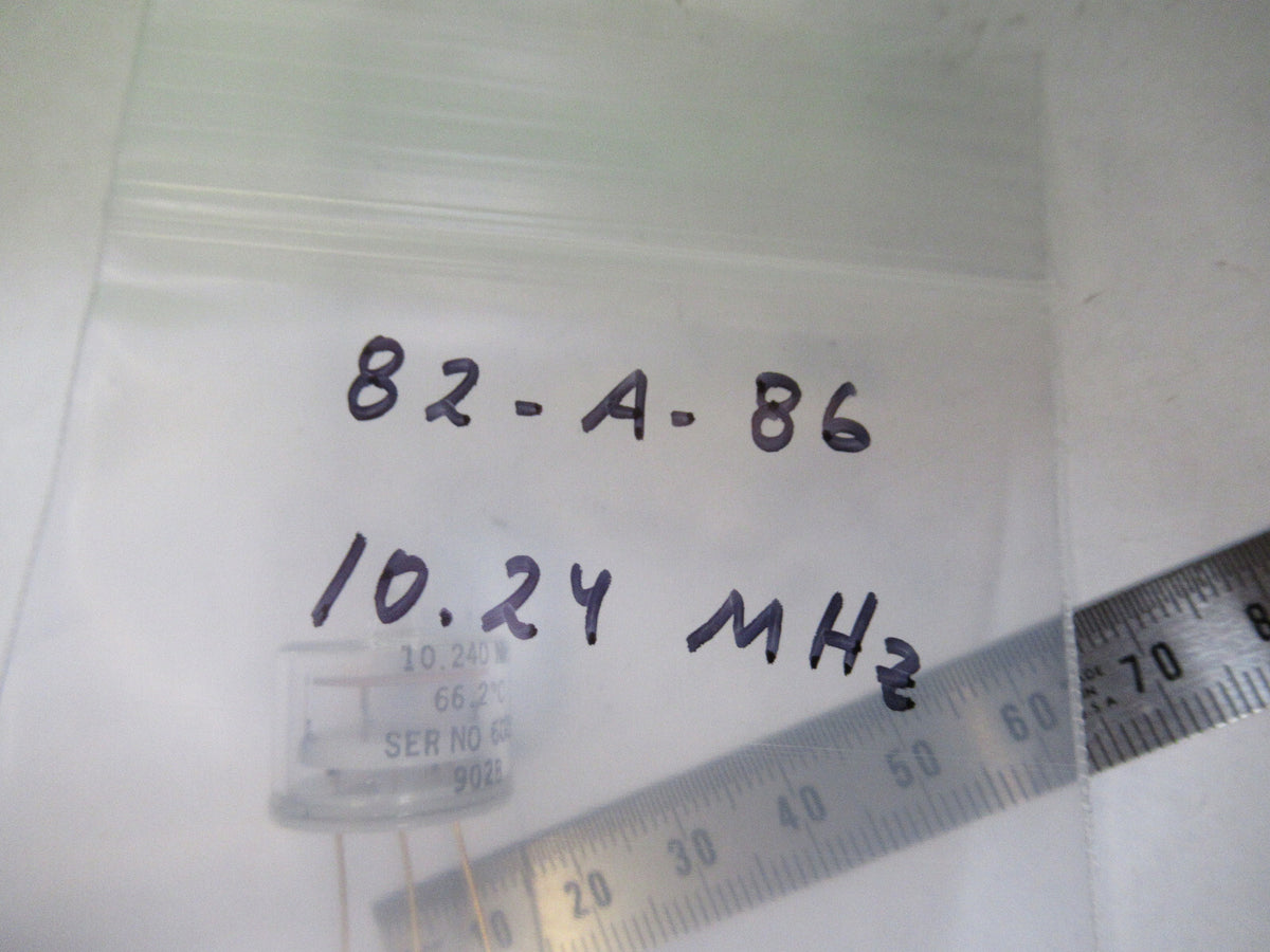 SPACE 10.24 MHz QUARTZ CRYSTAL FREQUENCY CONTROL BLILEY BG61 GLASS PCK 82-A-86