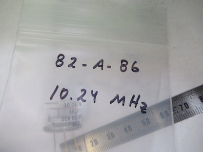 SPACE 10.24 MHz QUARTZ CRYSTAL FREQUENCY CONTROL BLILEY BG61 GLASS PCK 82-A-86