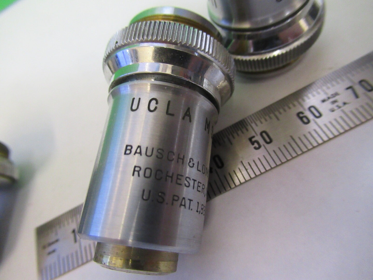LOT OBJECTIVES UCLA BAUSCH LOMB SPENCER MICROSCOPE PART AS PICTURED Q7-B-40