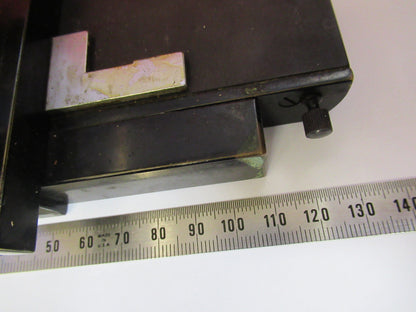 ANTIQUE BAUSCH LOMB XY STAGE TABLE HEAVY MICROSCOPE PART AS PICTURED S3-B-40