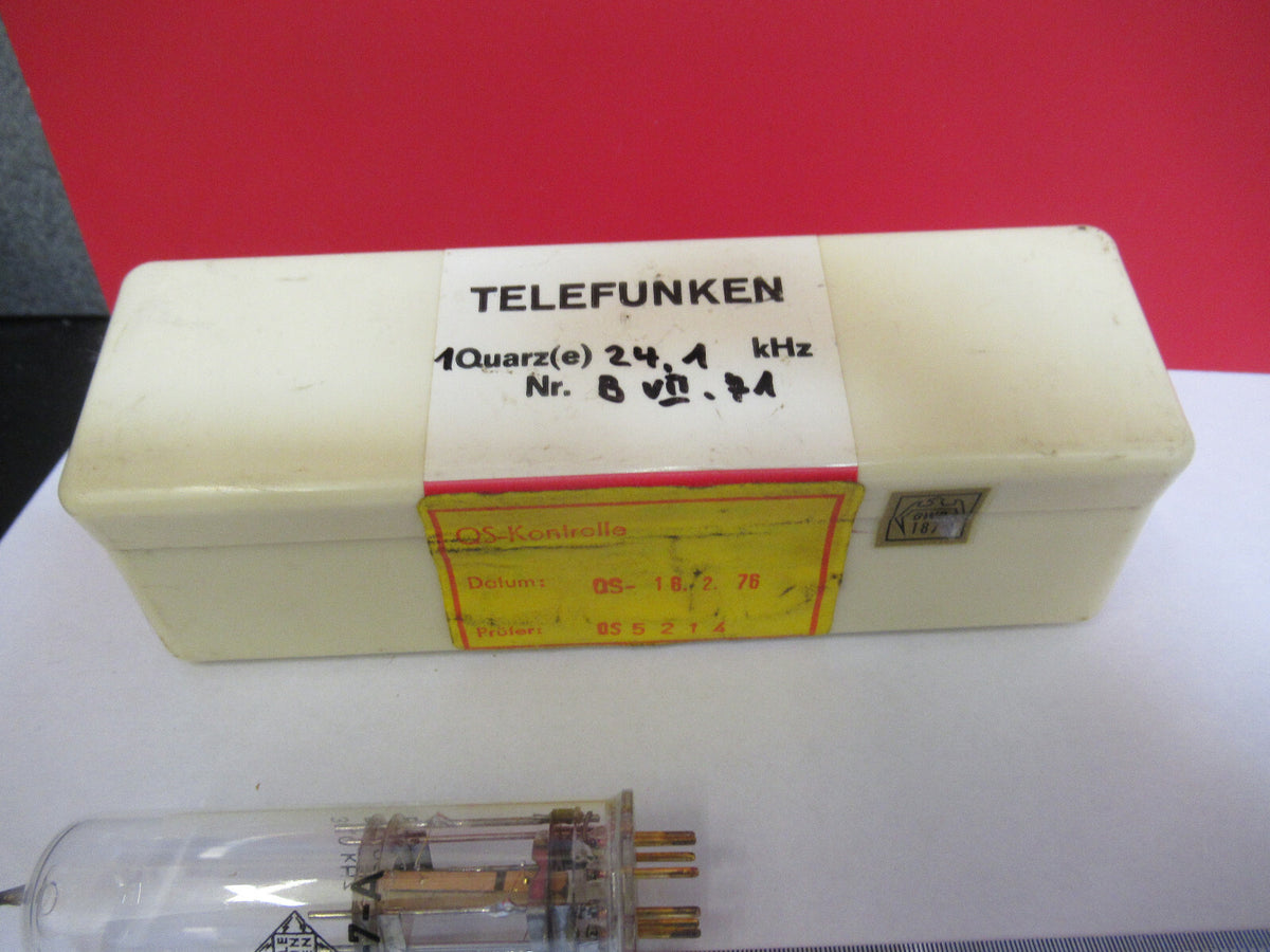 Rare Antique Telefunken Germany Quartz Crystal Glass Pkg