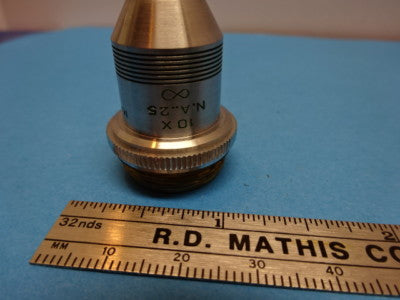 MICROSCOPE PART OPTICAL OBJECTIVE SPENCER AO 10X AMERICAN OPTICS AS IS #90-49