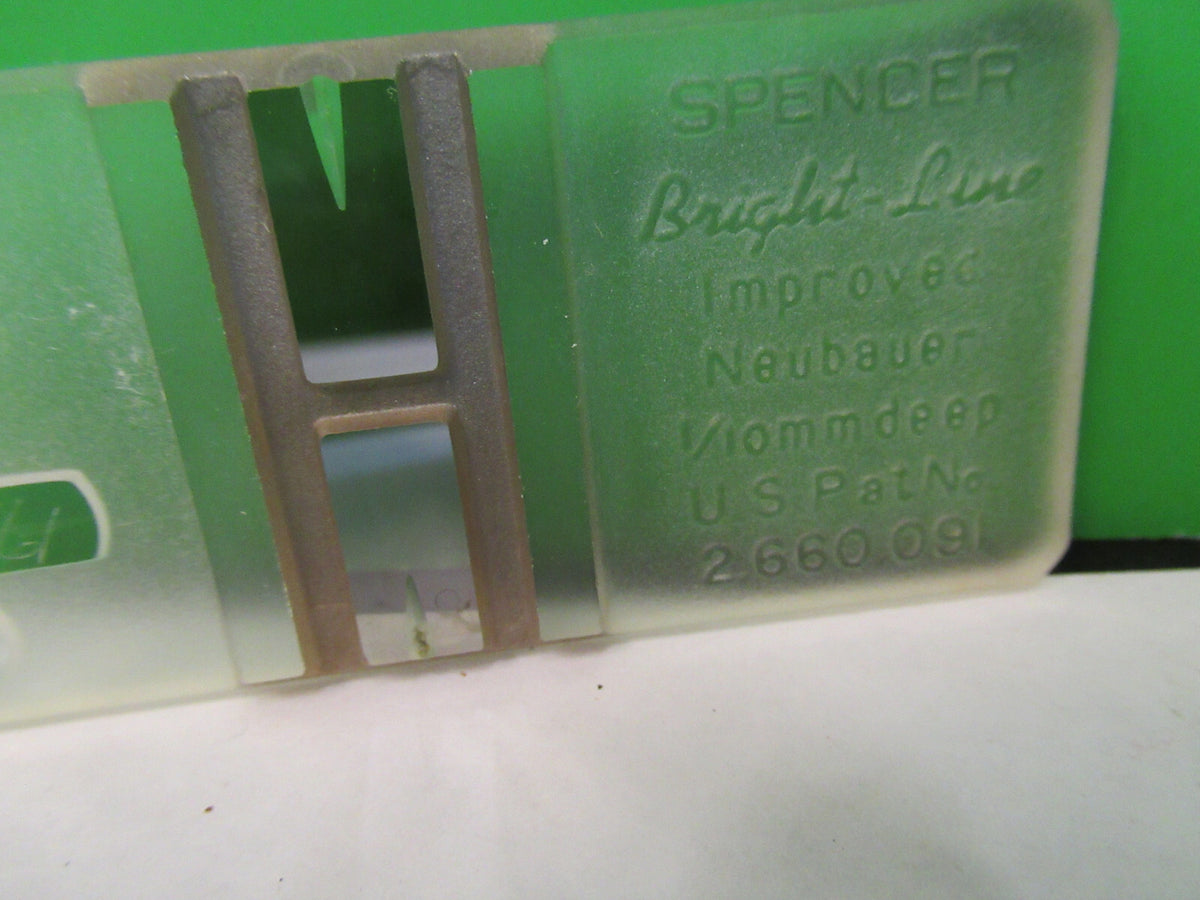 SPENCER AO  NEUBAUER BRIGHT-LINE SLIDE MICROSCOPE PART AS PICTURED X2-A-50