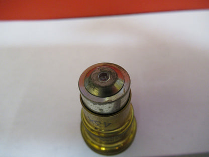 BAUSCH LOMB ANTIQUE BRASS OBJECTIVE MICROSCOPE PART AS PICTURED 43X Q3-B-11
