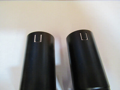 LEICA DMRB BRASS EYEPIECE OCULAR HOLDER PAIR MICROSCOPE PART AS PICTURED R7-A-49