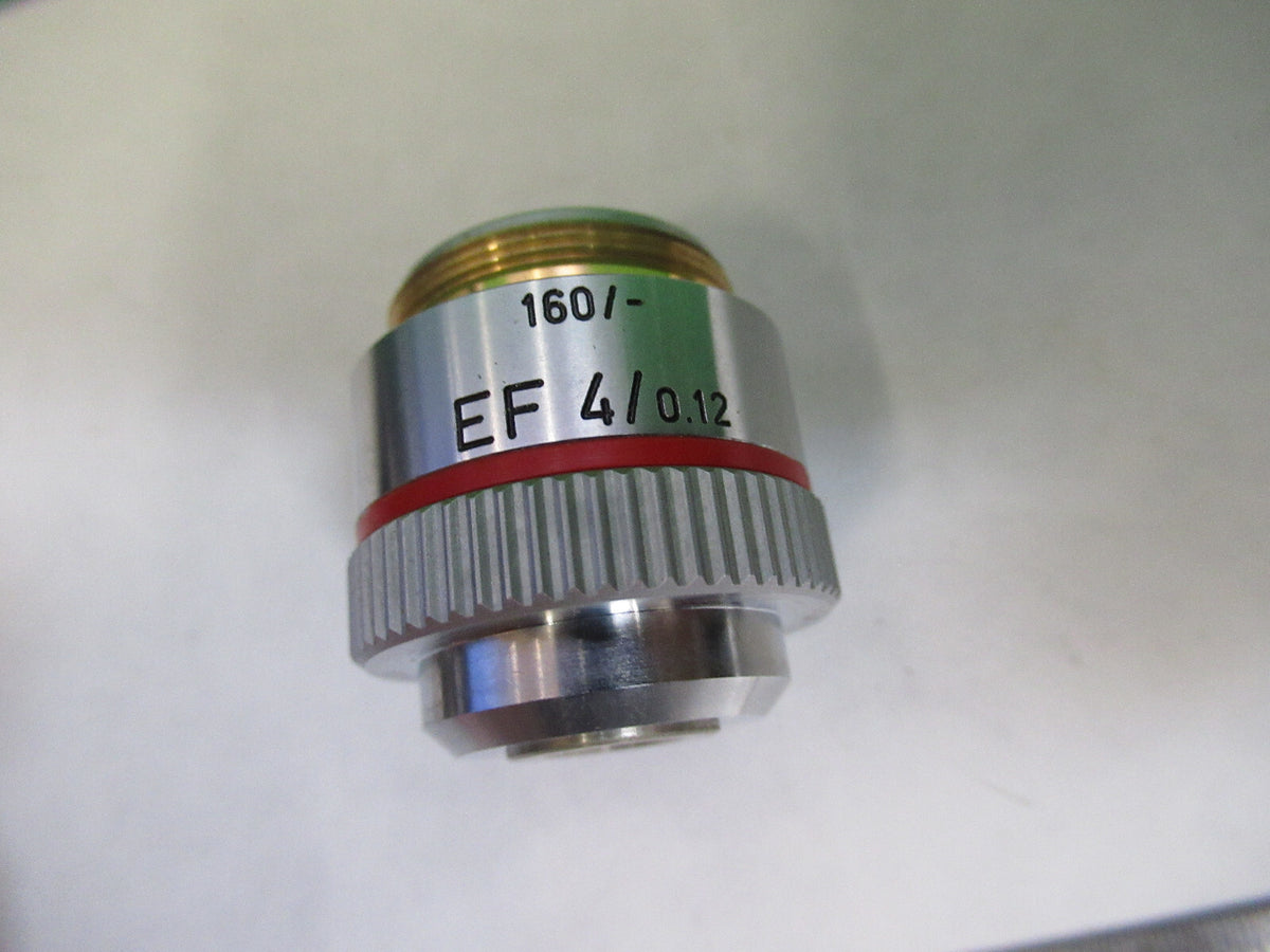 LEITZ GERMANY OBJECTIVE EF 4X /160 MICROSCOPE PART OPTICS AS PICTURED X6-A-84