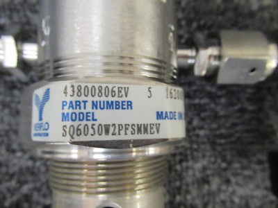 HIGH PRESSURE VALVE ASSEMBLY PARR FUJIKIN MILLIPORE 43800806EV AS PICTURED &100