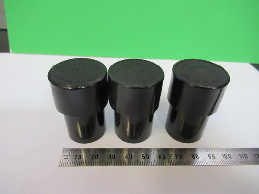 Bausch & Lomb Lot 3ea Plastic Empty Objective Can Microscope Part AS Pic