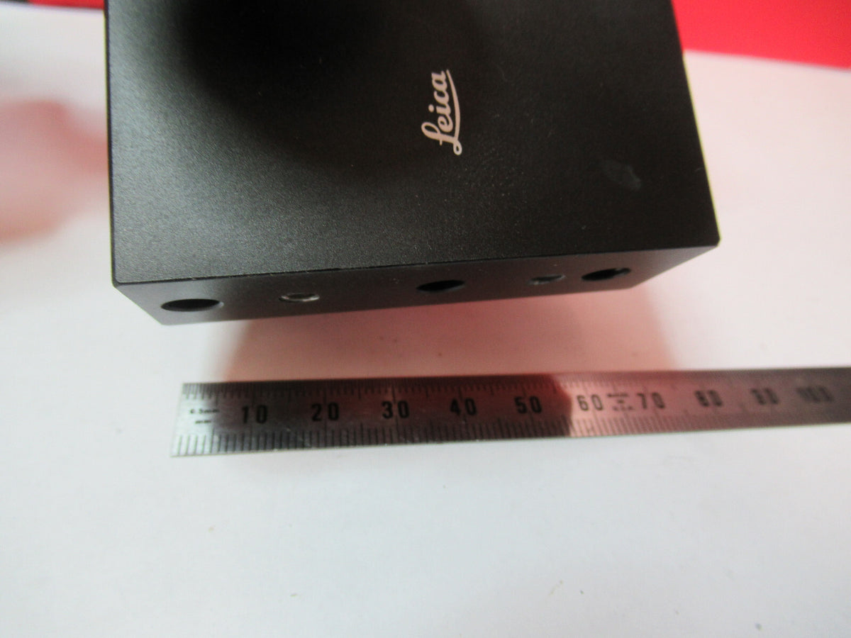 LEICA MICROSCOPE PART STAGE + OBJECTIVE AND EYEPIECE  AS PICTURED 6V-FT-80