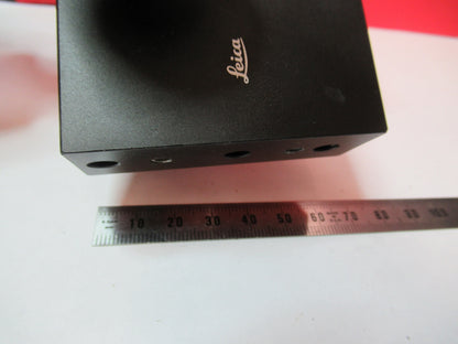 LEICA MICROSCOPE PART STAGE + OBJECTIVE AND EYEPIECE  AS PICTURED 6V-FT-80