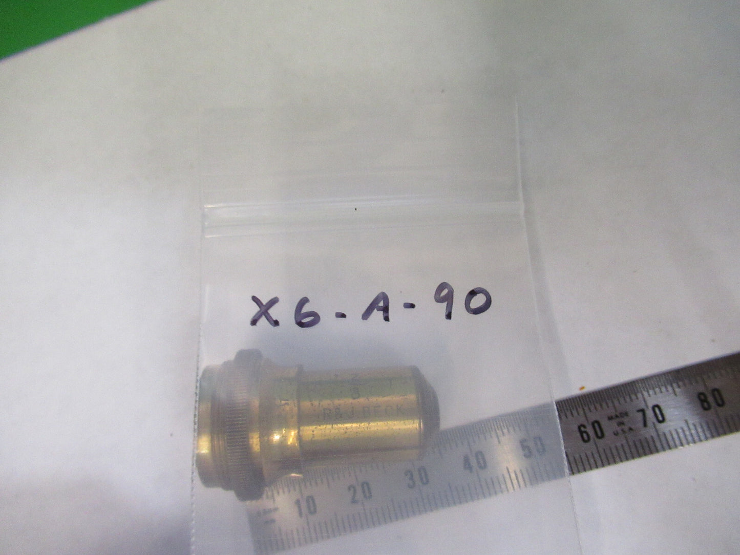 R & J. Beck London Antique Brass Objective Microscope Part