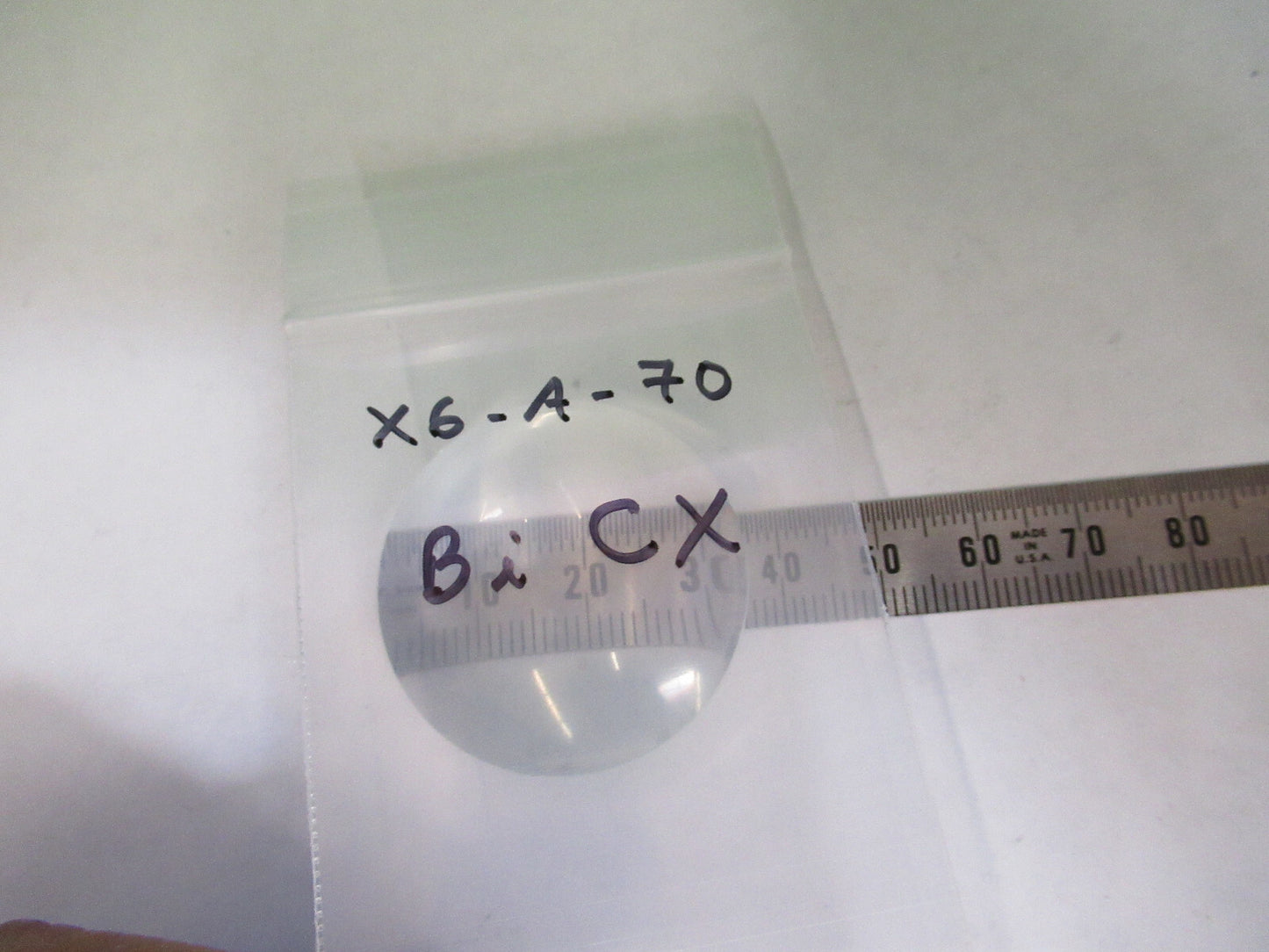 BAUSCH LOMB BI CONVEX GLASS LENS MICROSCOPE PART AS PICTURED X6-A-70