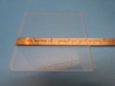 MICROSCOPE PART OPTICAL SQUARE GLASS STAGE OPTICS AS IS  #90-64