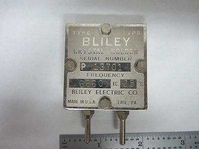 VINTAGE WWII BLILEY VP5 QUARTZ CRYSTAL FREQUENCY CONTROL HAM RADIO BIN#L7-29
