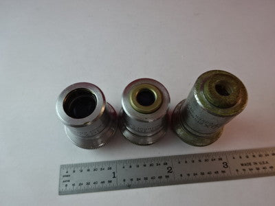 LOT 3 EA BAUSCH LOMB OBJECTIVES MICROSCOPE PART AS IS &2-A-24